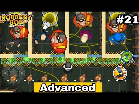 Robbery Bob Hack : Down Town - Advanced Use Teleport Mine - Rotten Donut - Wind-Up Toy part 21