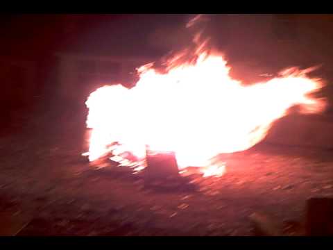 Burning Down My Wooden Tree house HUGE!!!!