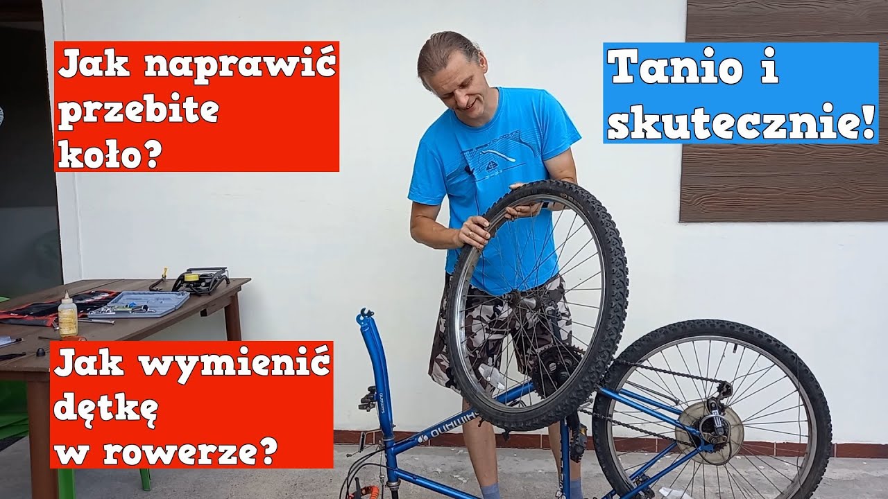 Jak wymienić dętkę w rowerze Jak naprawić przebite koło w rowerze Poradnik.