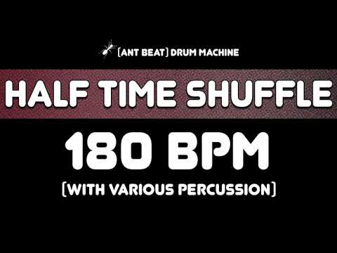 [ant beat] 180 bpm Half Time Shuffle Beat #DrumLoop #DrumTrack #JamTrack