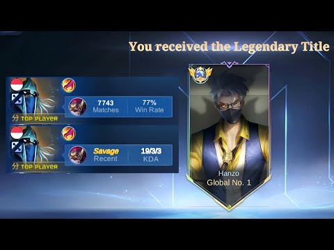 FINALLY!! TOP 1 GLOBAL HANZO IS BACK!! 100% UNSTOPPABLE HANZO 19 KILLS!!