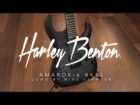 Harley Benton Amarok-6 BKBL guitar DEMO by Mike Stamper