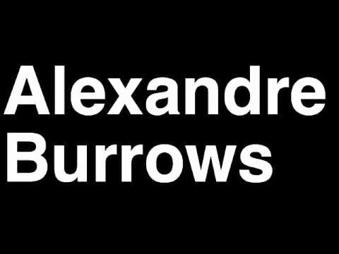 How to Pronounce Alexandre Burrows Vancouver Canucks NHL Hockey Player Runforthecube