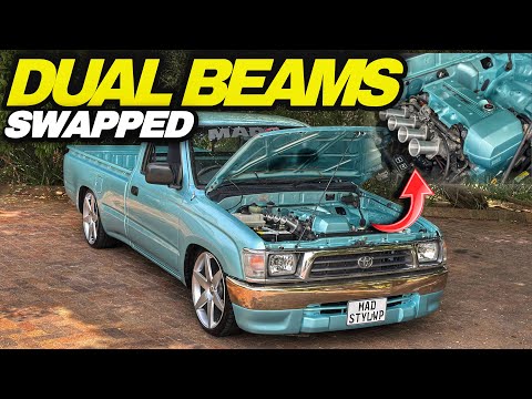 Dual Beams Swapped 2001 Toyota Hilux (Full build)🔥😮‍💨 #cars #engineswap 