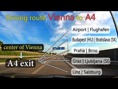 Driving route from 'Downtown Vienna' to A4 connecting airport Budapest Praha Bratislava Graz Linz)