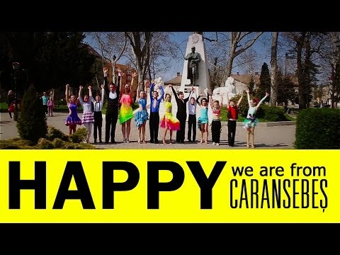 Pharrell Williams Happy - We are HAPPY in CARANSEBES  [ROMANIA]