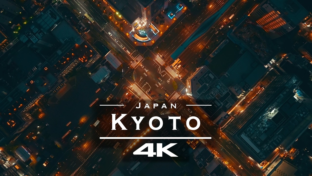 Kyoto at Night in 4K 🇯🇵 – Stunning Drone Views of Japan’s Ancient City Lights