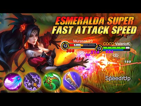 ESMERALDA SUPER FAST ATTACK SPEED BUILD!! - MARKSMAN ESME?! - ESMERALDA GAMEPLAY | MOBILE LEGENDS