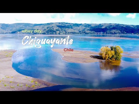 Cinematic river view of the Bio bio river in chiguayante, Chile