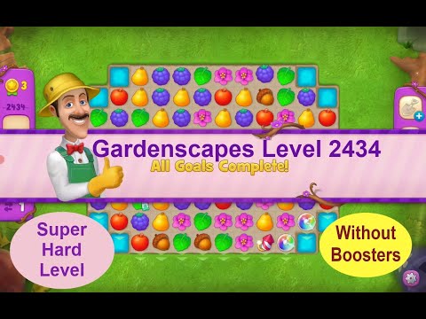 Gardenscapes Level 2434 - [2021] [HD] solution of Level 2434 on Gardenscapes [No Boosters]