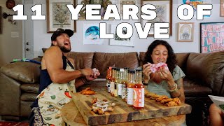 I got my husband to do a Hot Ones Challenge for our Anniversairy