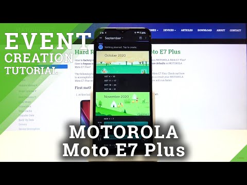 How to Add Event to Calendar in MOTOROLA Moto E7 Plus