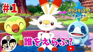 ポケットモンスター ソード・シールド　1体目【親子でまったり実況】サルノリ