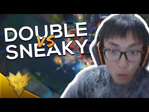 When Doublelift Meets Sneaky in SoloQ... - "Sneaky in Lane" - League of Legends Funny Stream Moments