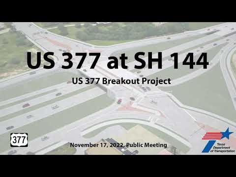 TxDOT Animation for Proposed Interchange-US 377 at SH 144