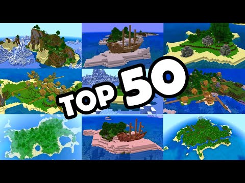 TOP 50 BEST SURVIVAL ISLAND SEEDS for MINECRAFT BEDROCK EDITION! (PE, Xbox, PS4, Switch & W10)