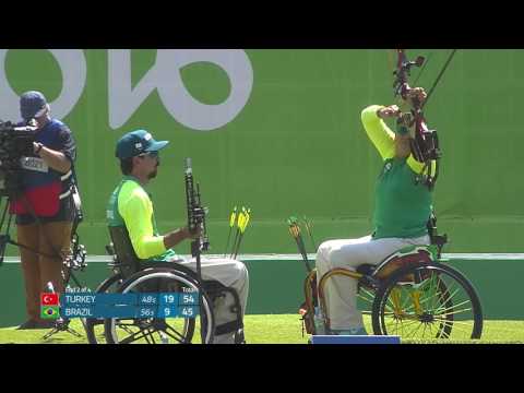 Compound Open Mixed Team quarter finals - Turkey v Brazil - Rio 2016 Paralympics