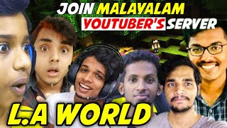 How to Join LA World Server in Minecraft PE | Minecraft Malayalam Youtuber&#39;s Server!! 🤯