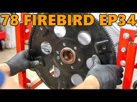 454 Engine Swap: Drilling Flexplate, Shimming Starter, and Weighing Engine (78 Firebird Ep.34)