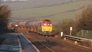 preview picture of video '60039 through Kidwelly on 6B13 Robeston to Westerleigh Tanks 09/02/2015'