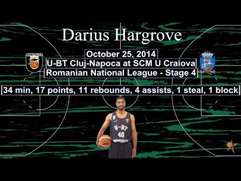 Darius Hargrove - U BT Cluj-Napoca at SCM U Craiova 25 Oct 2014