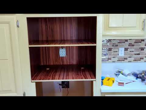 How to convert old double wall oven to single wall oven with shelf