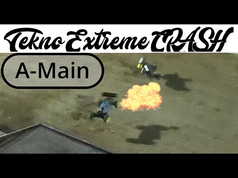 Extreme crash on my first eBuggy race A-Main Tekno EB48 2.0