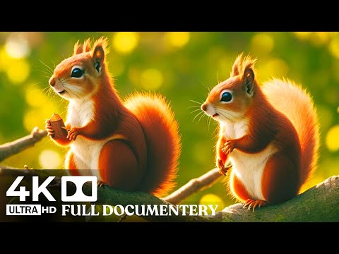 The Secret Life of The Red Squirrel | Wild Animals Documentary 4K With Calming Music