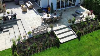 Preview of 0013L Great Garden Decking Makeover in Pangbourne - New Paving, Decking, Flowerbeds and Fireplace.