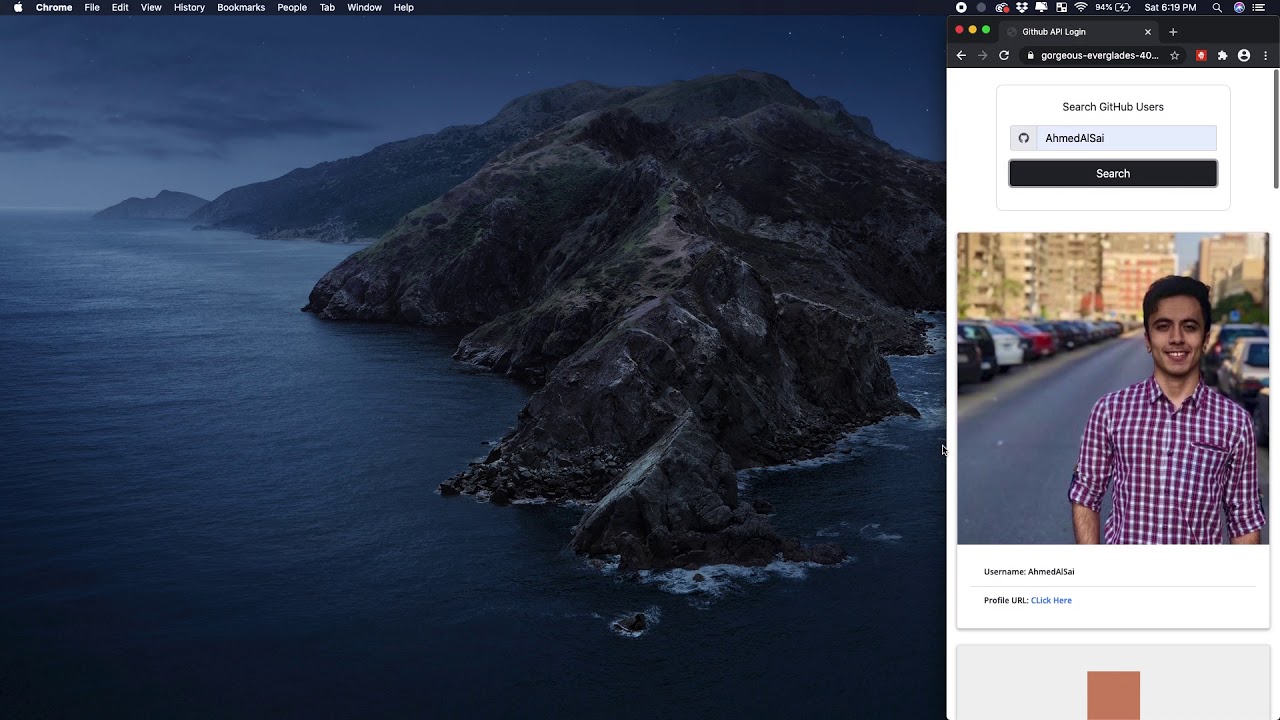 GitHub Login and search users - API Example - Sherif Ashraf