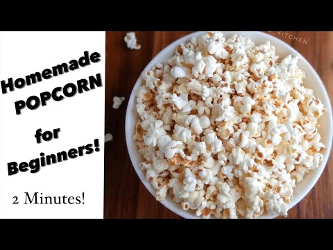 How to make Popcorn at home with Pot!!  For beginners.