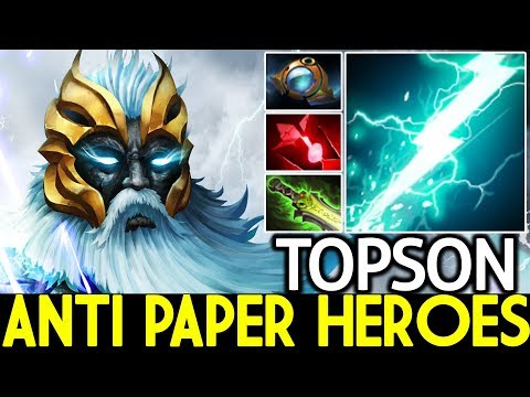 TOPSON [Zeus] Insane Magic Damage Anti Paper Heroes 7.25 Dota 2