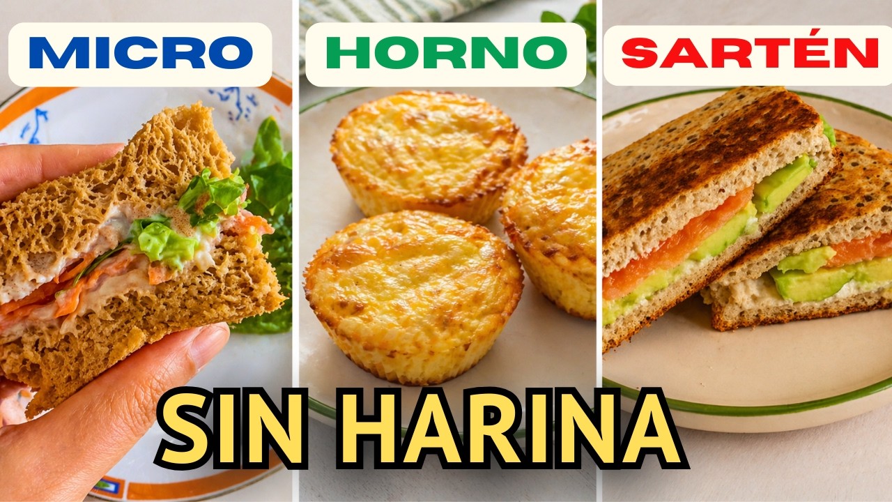 3 FLOURLESS BREADS (1 in a pan, 1 in the microwave and 1 in the oven 😳)