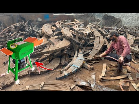 Recycling Process of Old Leaf Spring to Make Iron Rods | Metal Recycling