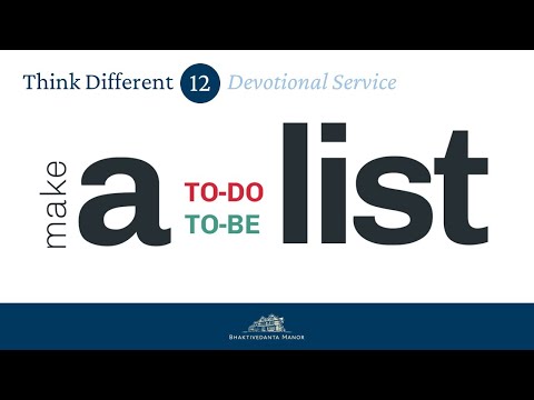 Chapter 12  Make a to be list  By SB Keshava Swami   Gita Jayanti 2022   31St Dec 2022