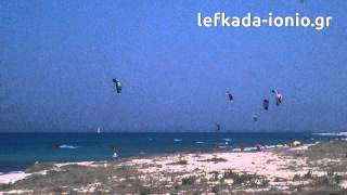 preview picture of video 'kitesurfing @ Mili beach @ Lefkada island (Greece)'