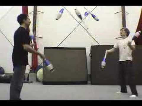juggling - 8 club passing challenge