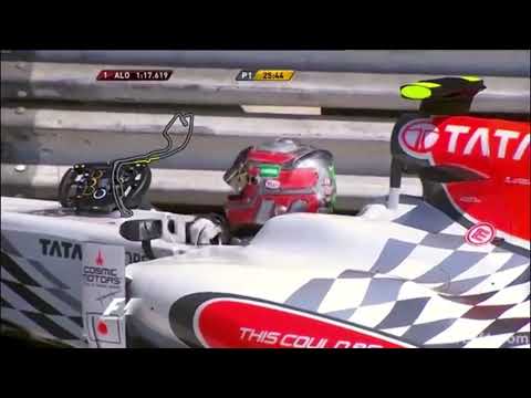 F1 2011 Monaco FP1 Liuzzi Crashes
