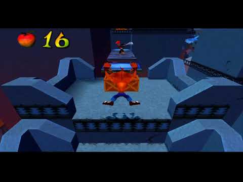 Crash Bandicoot - Warped (PS1) 105% Walkthrough pt30 - Flaming Passion (Both Gems)