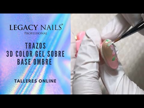 TRAZOS 3D COLOR GEL SOBRE BASE OMBRE │ TALLER DE UÑAS │ LEGACY NAILS