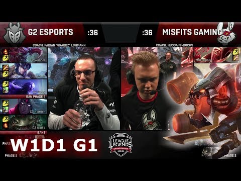 G2 eSports vs Misfits | Week 1 Day 1 of S8 EU LCS Spring 2018 | G2 vs MSF W1D1 G1