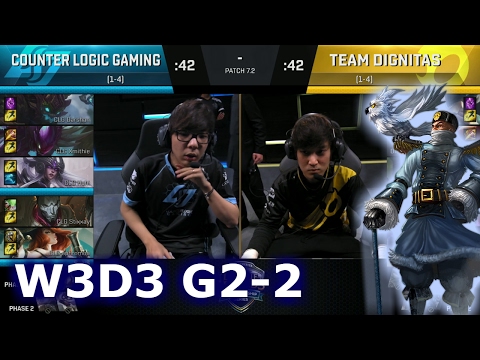 Dignitas vs CLG Game 2 | S7 NA LCS Spring 2017 Week 3 Day 3 | DIG cs CLG G2 W3D3 1080p