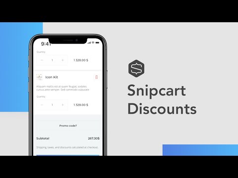 Snipcart Tutorial - Configure E-Commerce Discounts