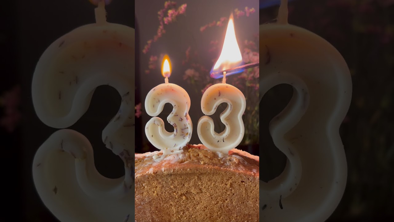 Happy Birthday to you | 33 years | Thirty three years | Virtual candles