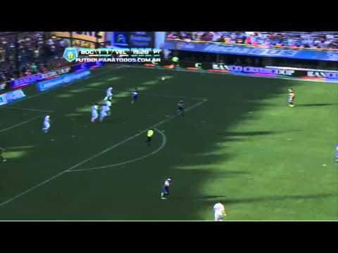 Ocasión Martínez. Boca 1 Vélez 1. Torneo Inicial 2013. Fecha 5. Fútbol Para Todos.