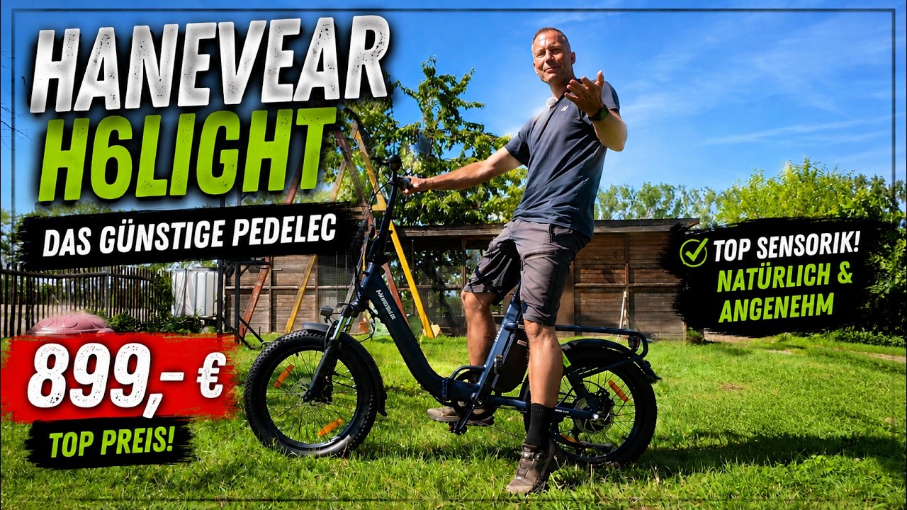 HANEVEAR H6LIGHT – Günstiges Falt-Pedelec mit überraschend guter Sensorik!