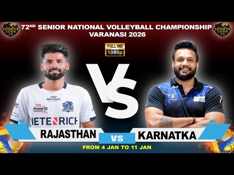 ⚡️HD⚡️ RAJASTHAN VS KARNATAKA | 72nd Senior National Volleyball Championship 2026
