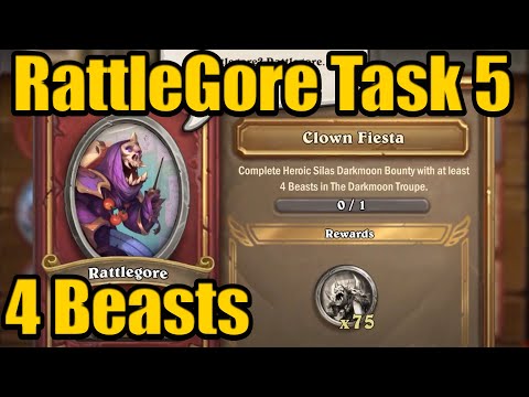 RattleGore Event Task #5: Heroic Silas Darkmoon with 4 Beasts! - Hearthstone Mercenaries Guide