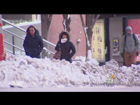 Residents Brave Frigid Temperatures In Boston