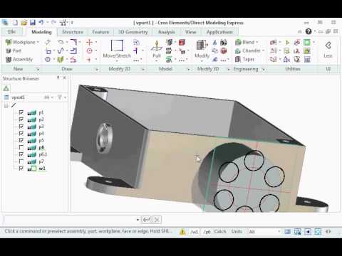 PTC Creo Elements/Direct Modeling Express. Basic demo - part 3